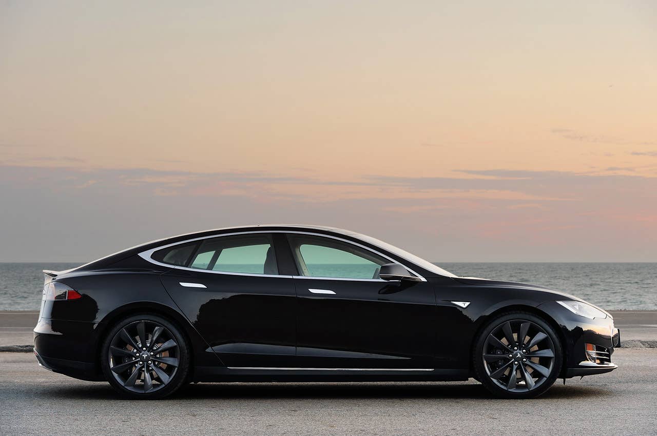 2012 Tesla Model S side view