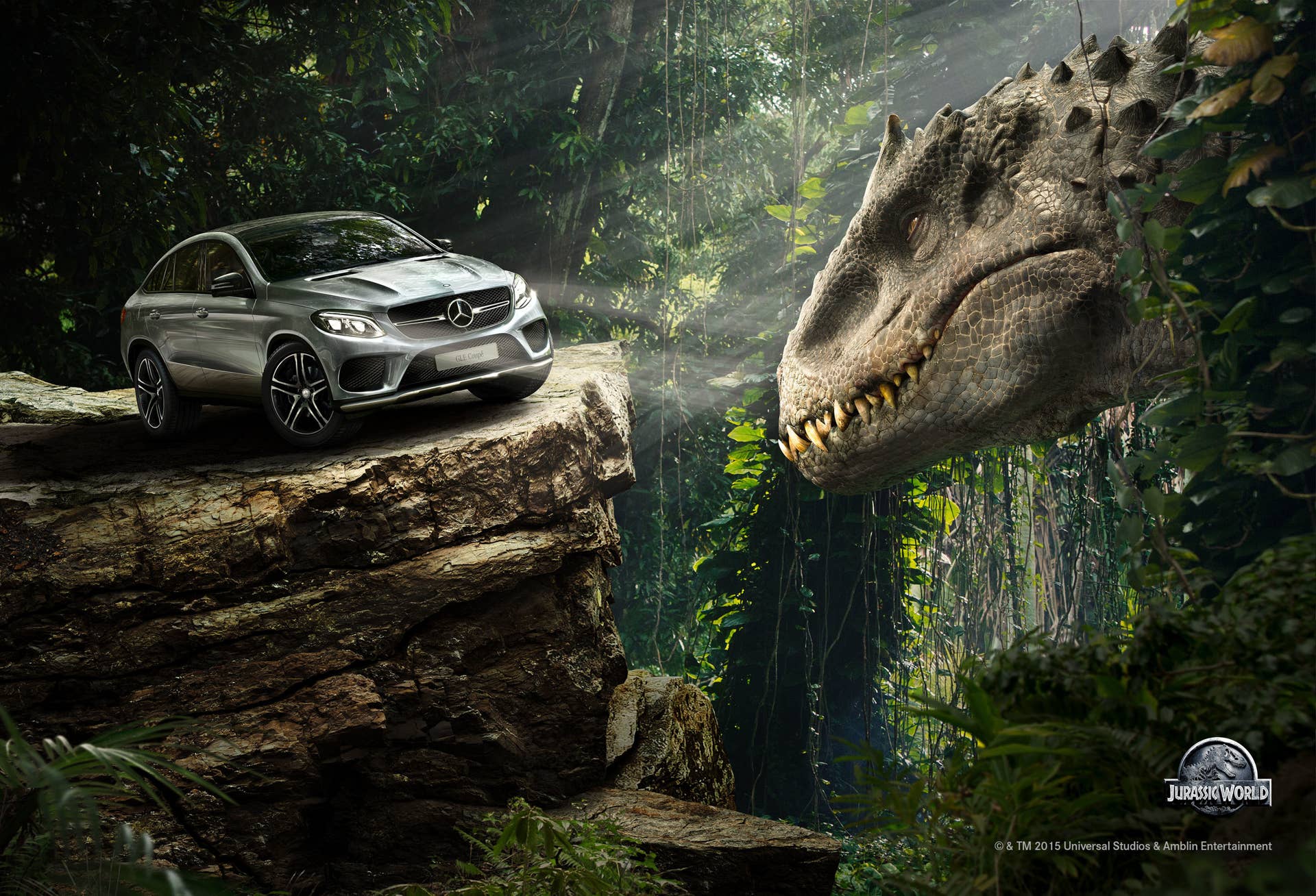 grey mercedes gle-class coupe jurassic world