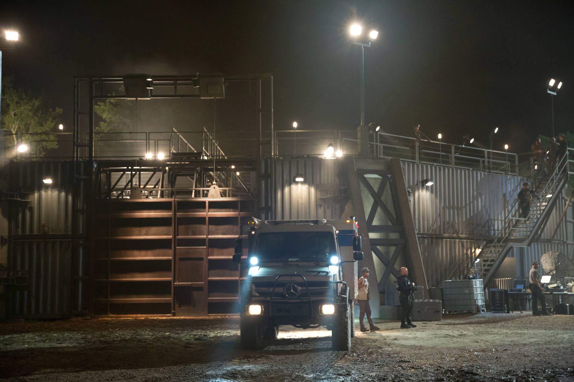 mercedes unimog shooting for jurassic world