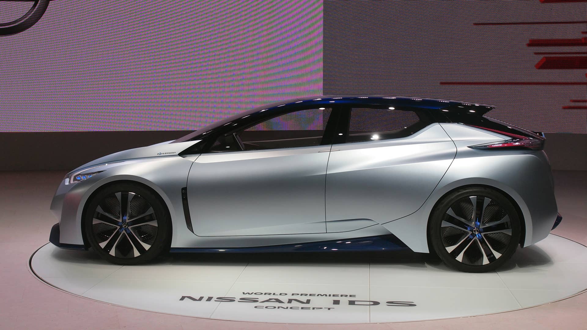 The Nissan IDS Concept, which the company says embodies the company’s vision of the future of autonomous driving and zero emission EVs.
