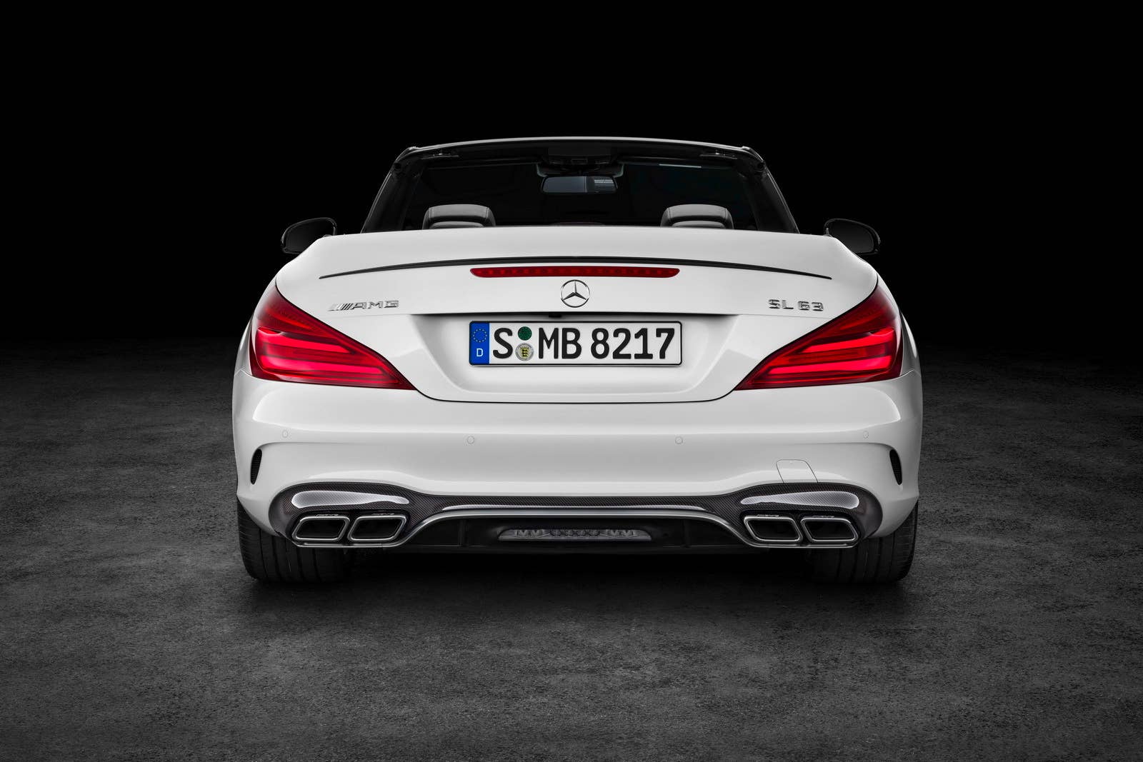 white 2017 mercedes sl rear studio