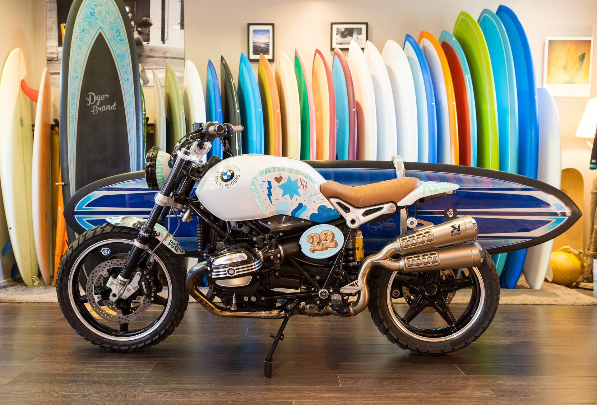BMW Motorrad Concept Path 22 left side surf board