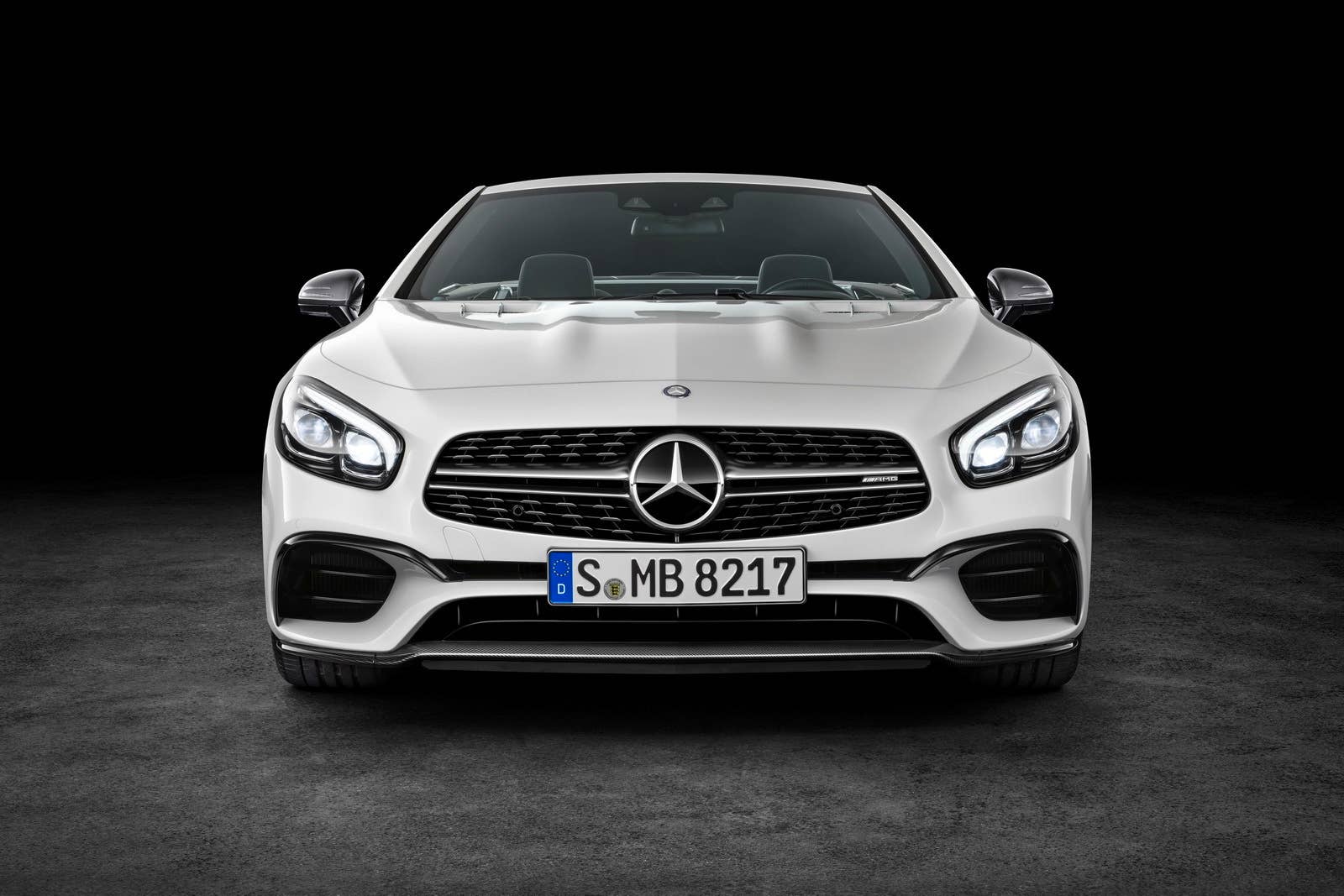 white 2017 mercedes sl  front studio