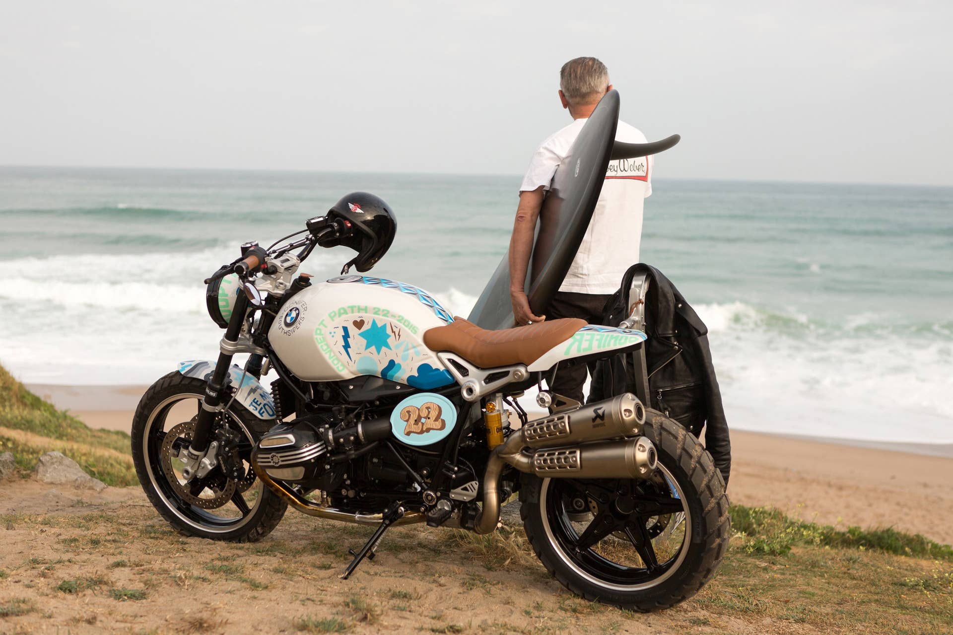 BMW Concept Path 22 beach waves rider rear 3/4