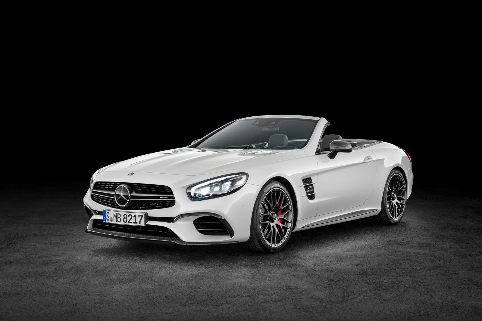 white 2017 mercedes sl studio