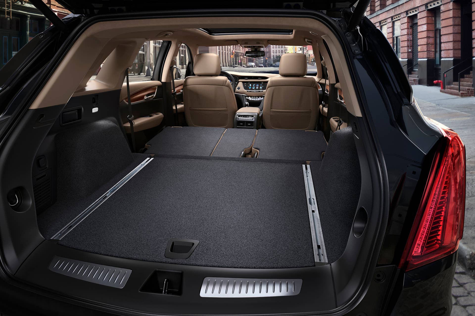 trunk seats folded cadillac xt5 crossover