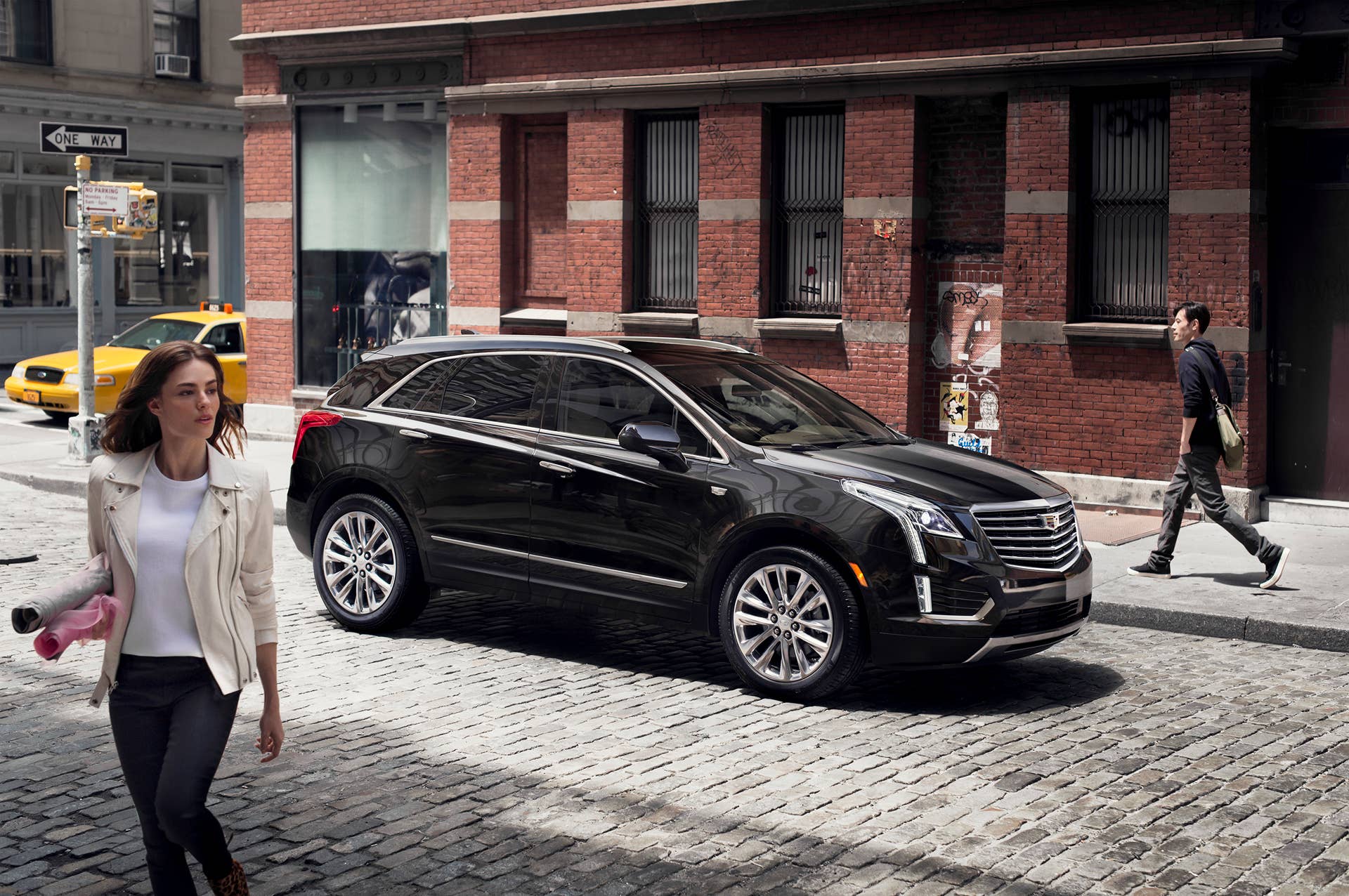 cadillac xt5 2017 new york tribeca woman