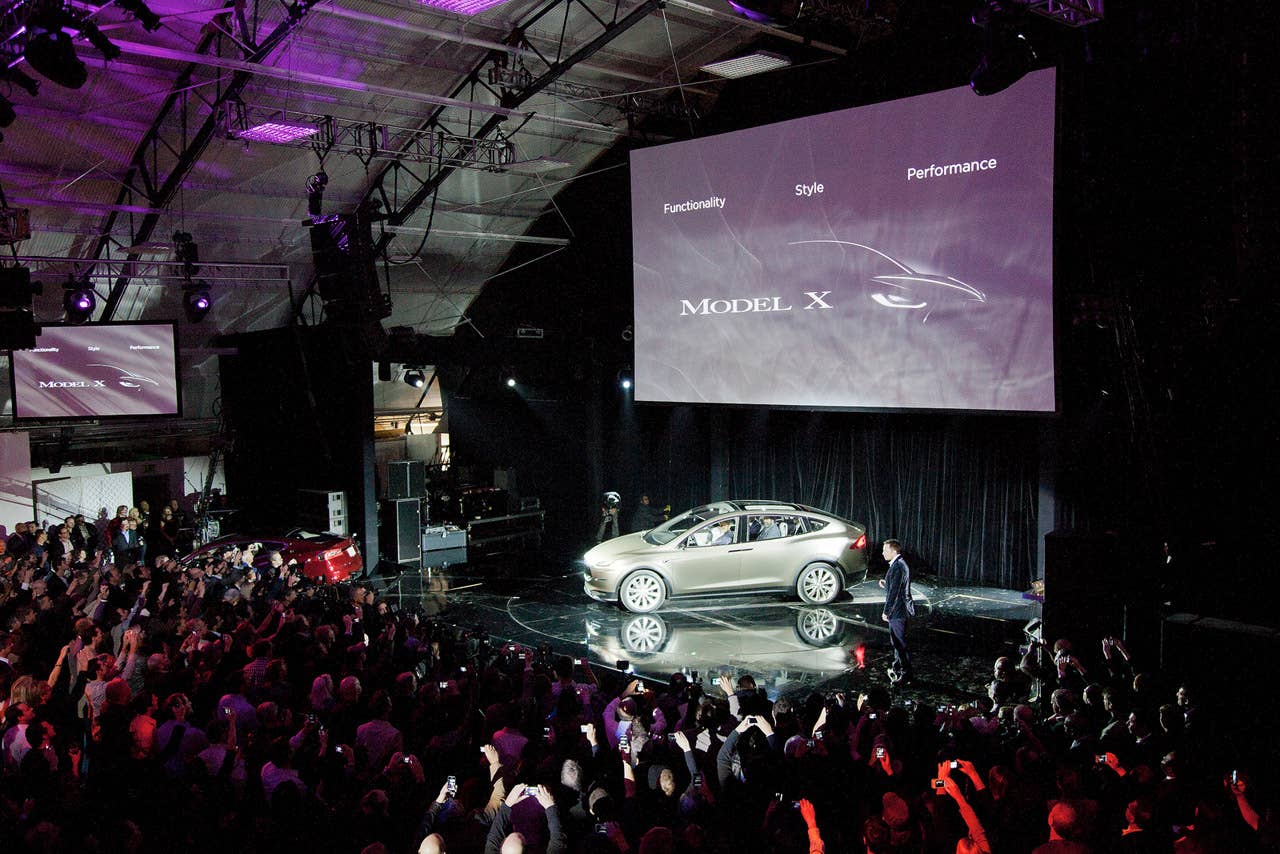tesla model x auto show