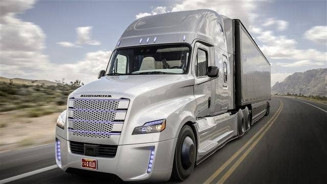 Germany’s Daimler rolled out the Inspiration on Tuesday night. A self-driving truck that has been granted a license for road use in the state of Nevada. Dipti Kapadia reports.