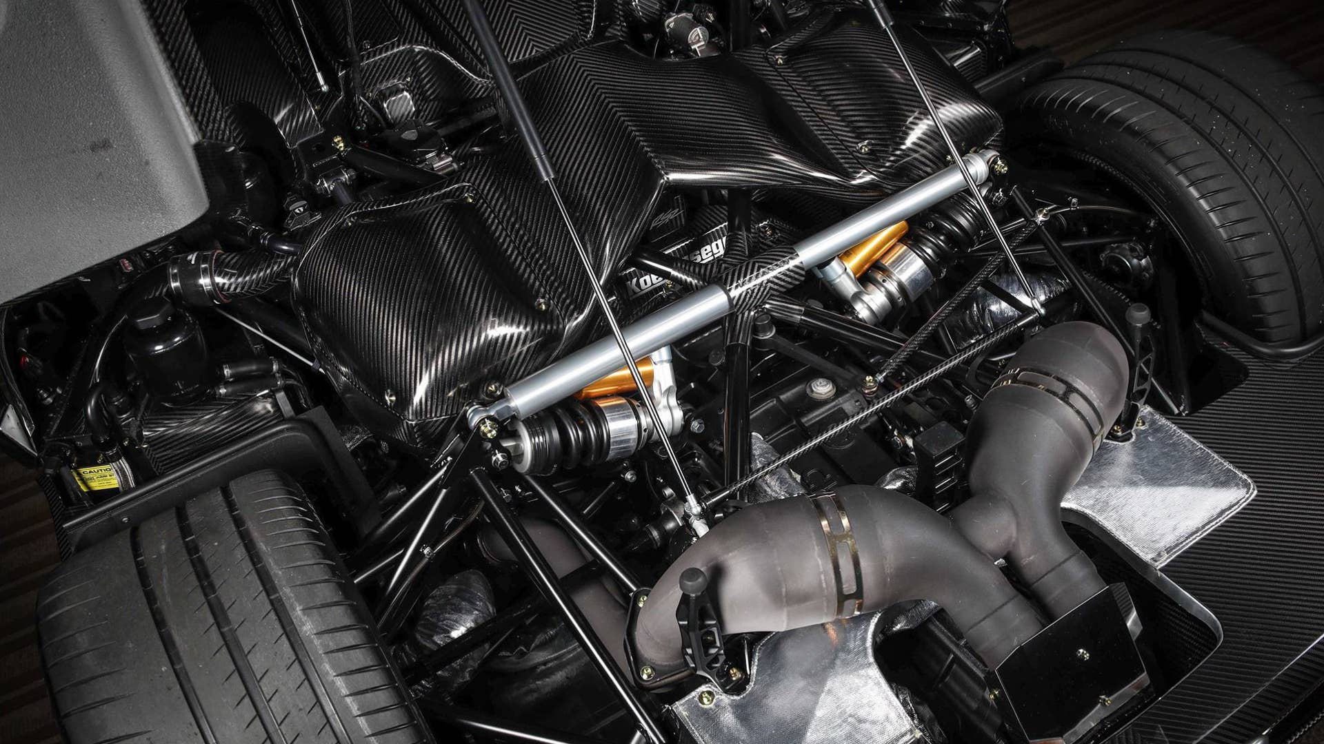 2017 Koenigsegg Agera RSR black engine bay
