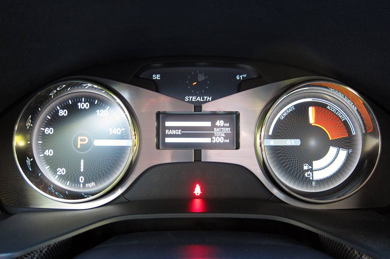 2012 Fisker Karma gauges
