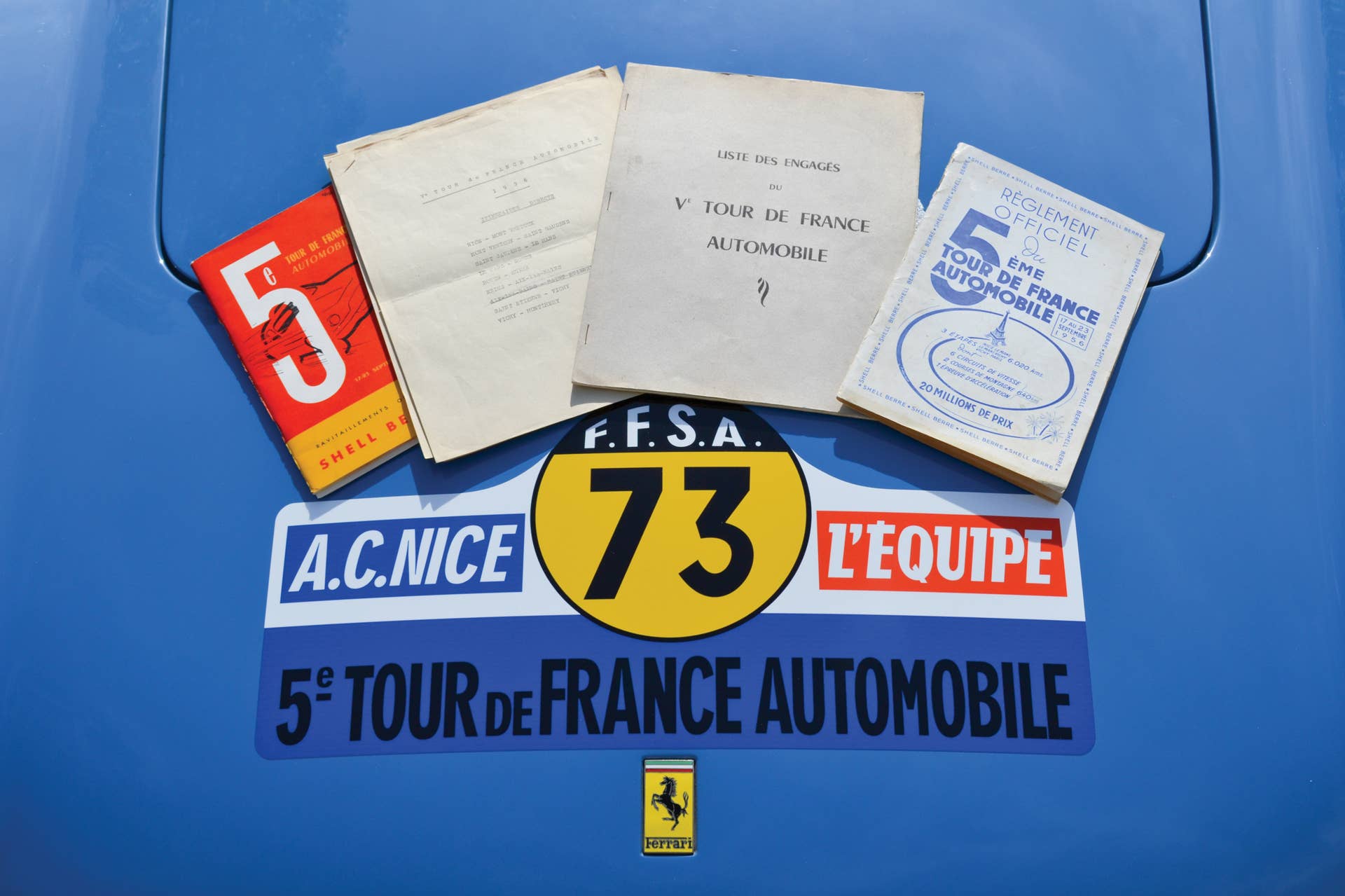1956 Ferrari 250 GT Tour de France documents