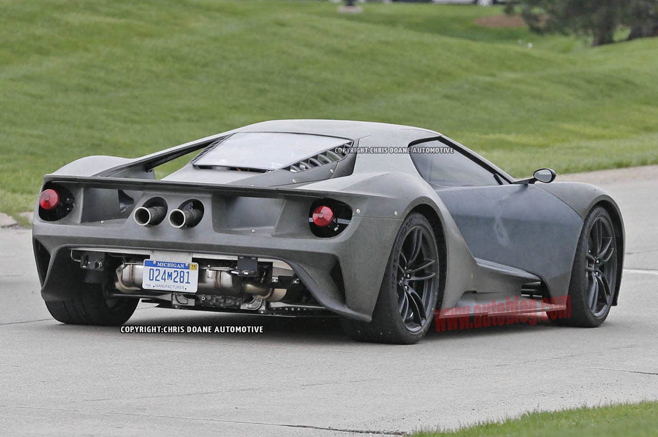 2017 Ford GT prototype on road