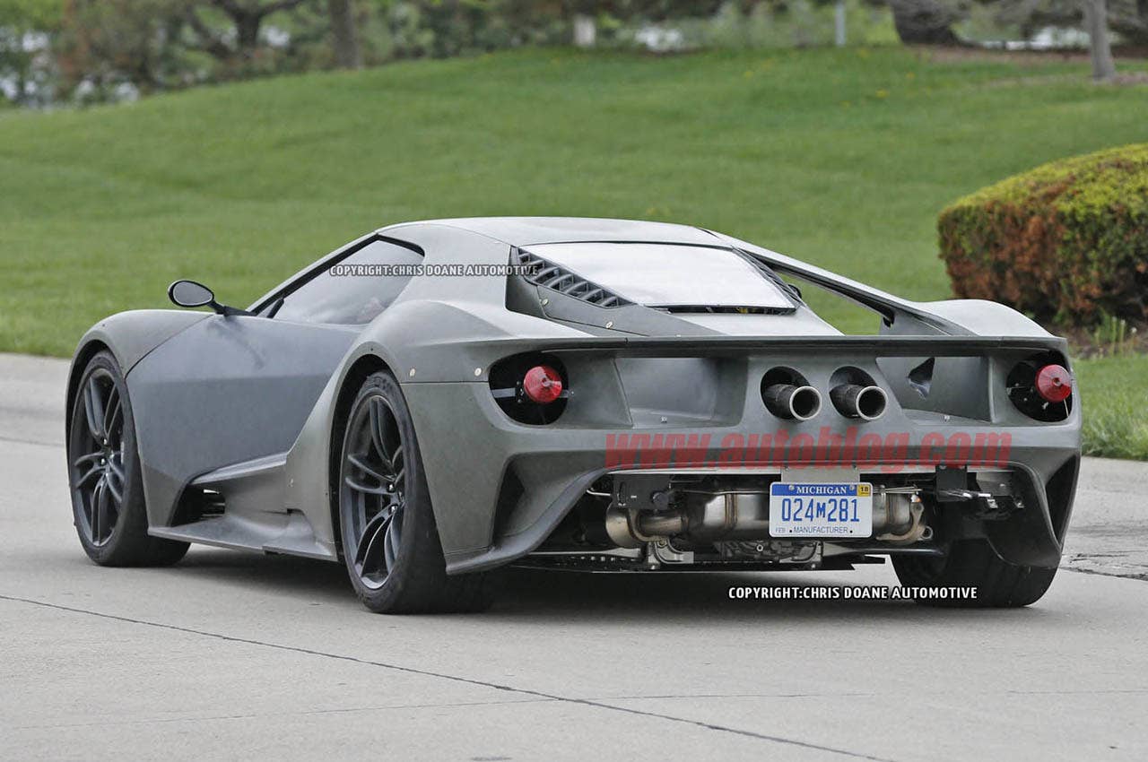 2017 Ford GT prototype rear 3/4