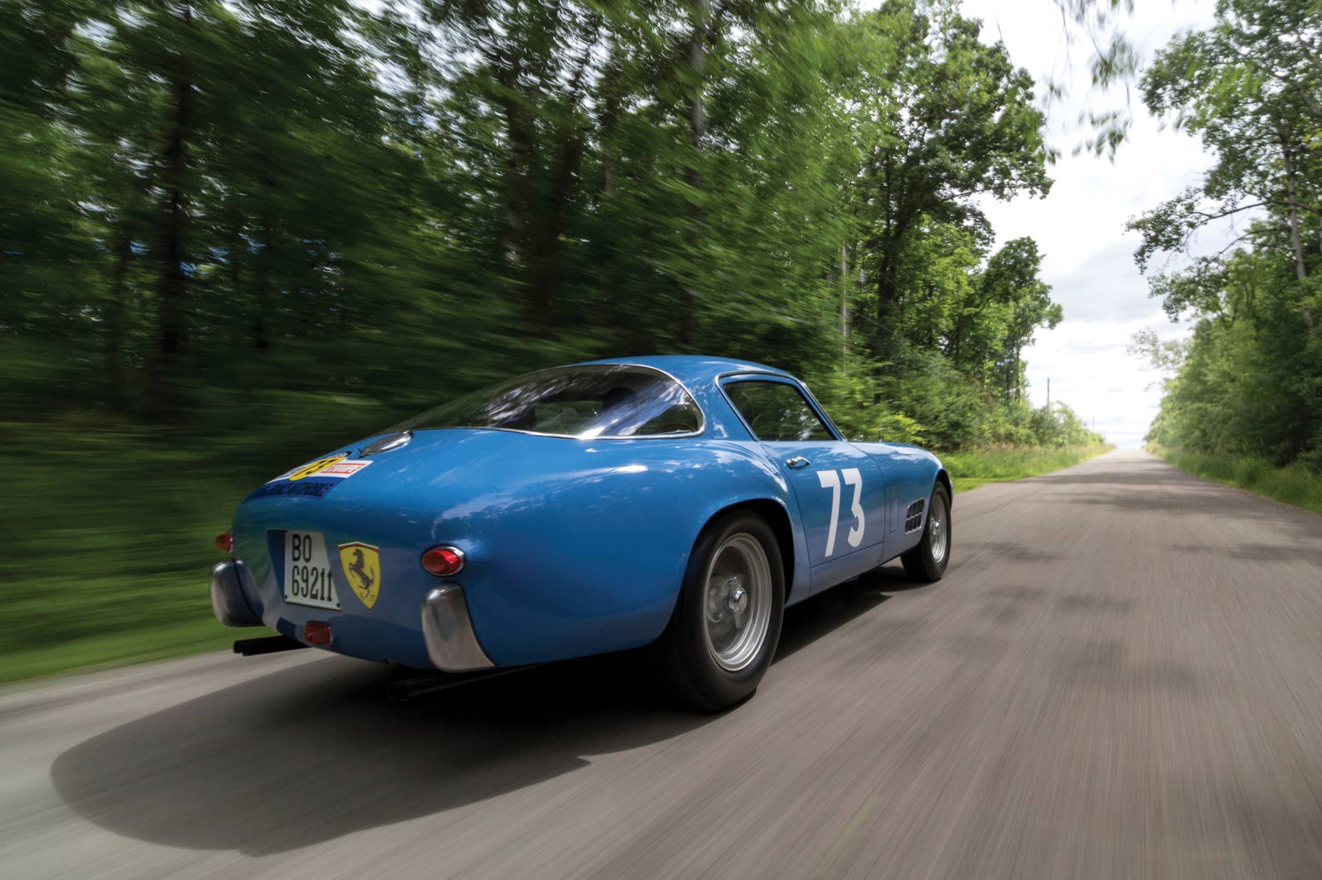 1956 Ferrari 250 GT Tour de France moving rear 3/4