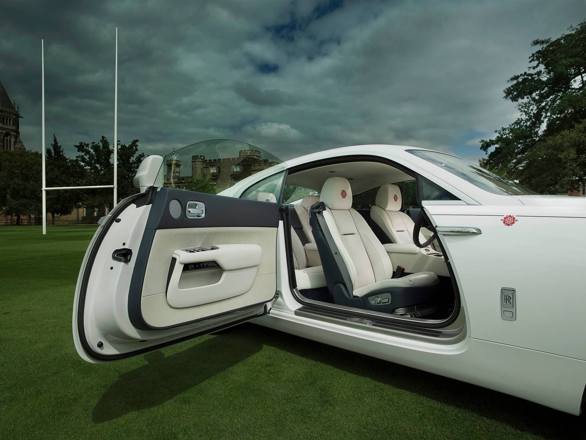Rolls-Royce Wraith History of Rugby open door interior