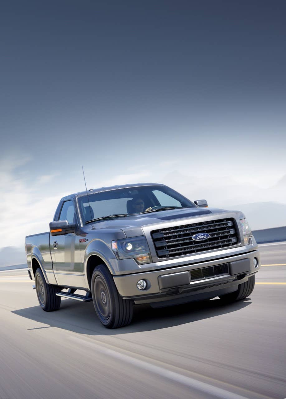 2014 Ford F-150 Tremor: The short-wheelbase, standard cab Tremor offers stylish and functional features that include a floor shifter, class-exclusive HID headlamps and standard SYNC with MyFord Touch connectivity system. (06/27/2013)