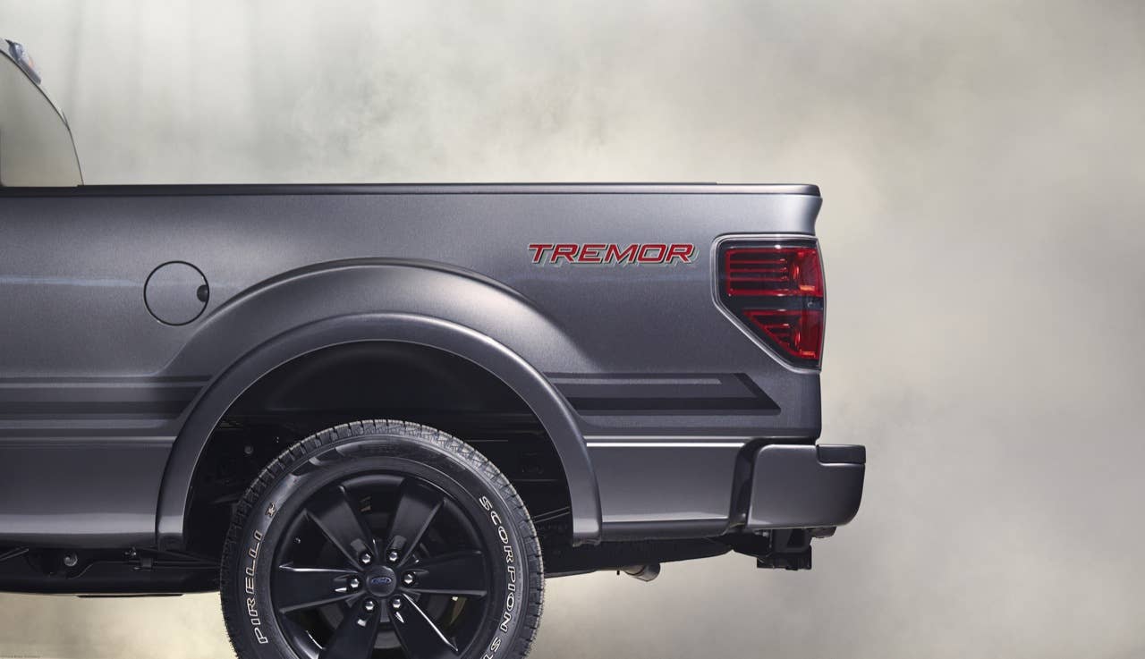 2014 Ford F-150 Tremor: Tremor comes standard with robust 3.5-liter EcoBoost engine, launch optimized 4.10 rear axle and FX Appearance Package. (06/27/2013)