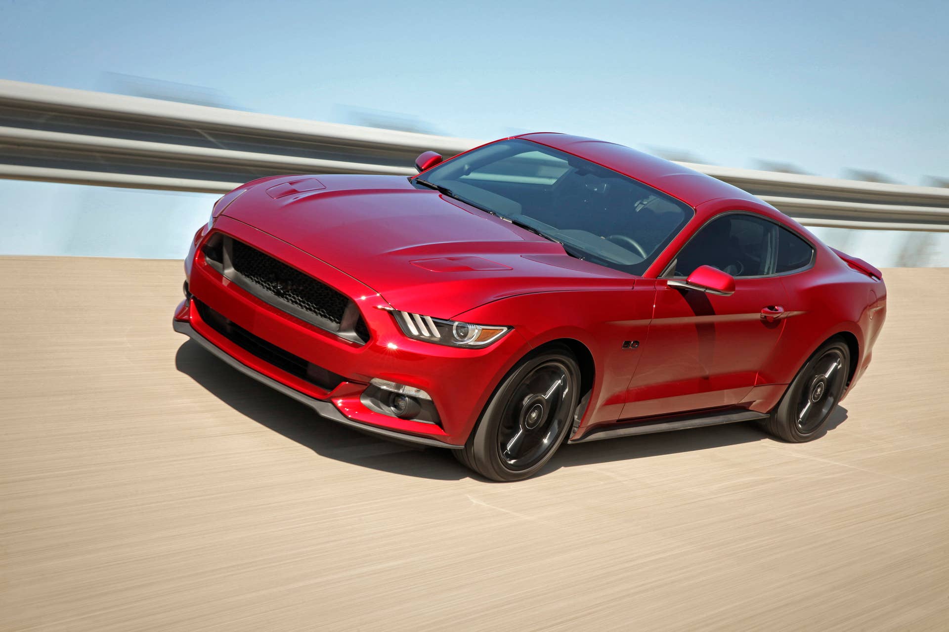 2016 Ford Mustang GT Black Package at speed banked