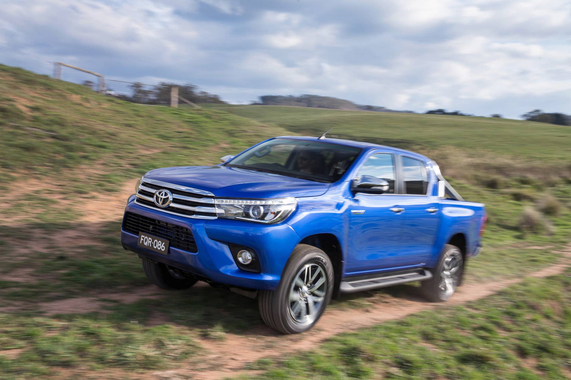 2016 Toyota HiLux pickup truck moving