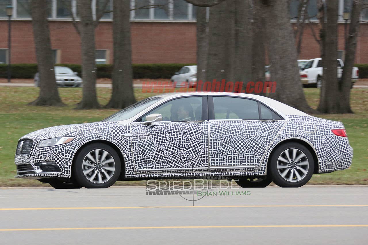 lincoln continental exterior spy shot profile