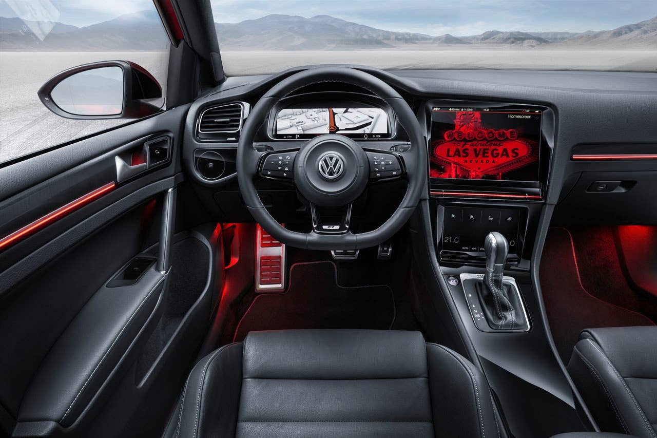 VW previews huge screens, gesture control with Golf R Touch Concept at ...
