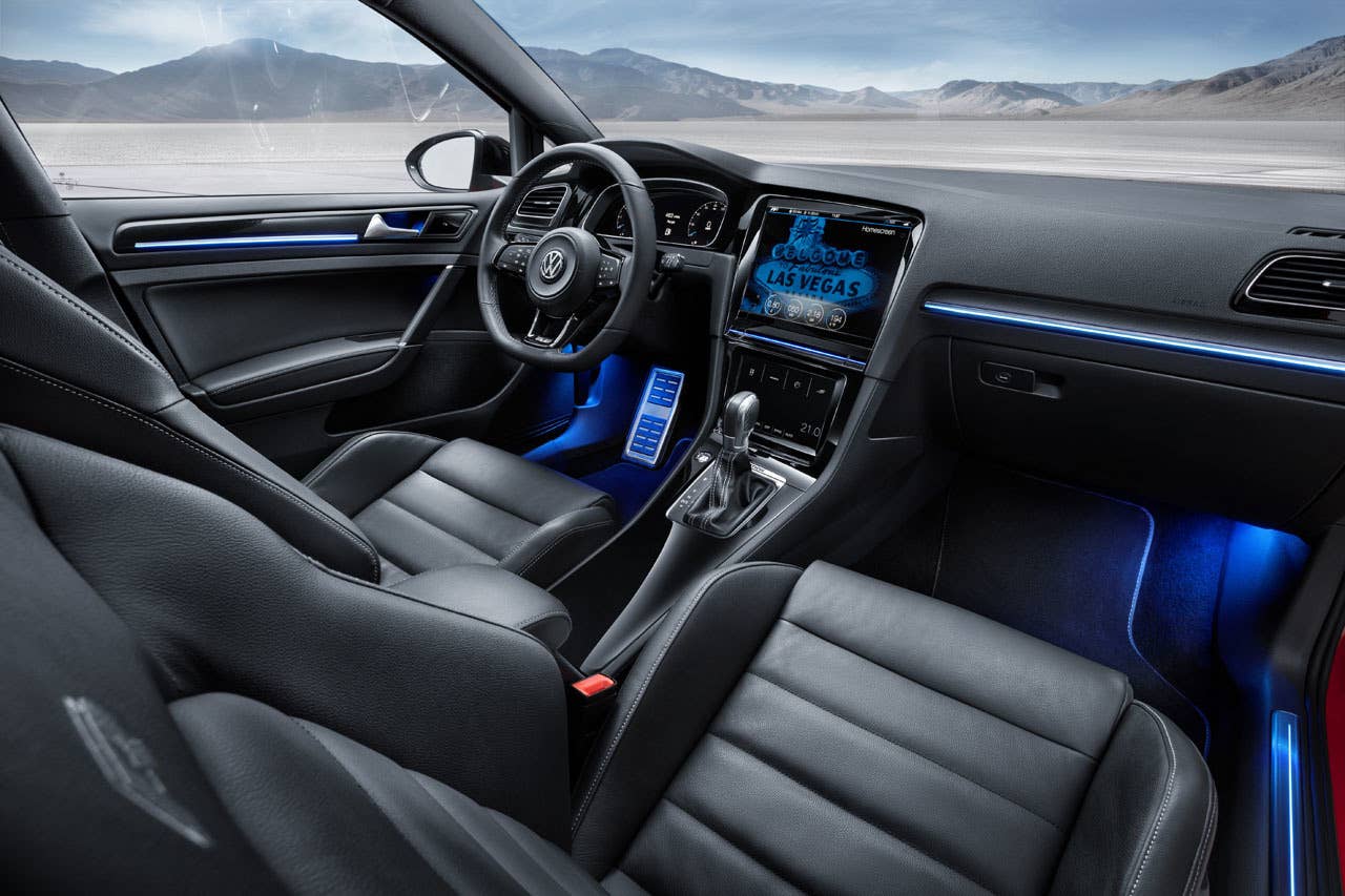 VW previews huge screens, gesture control with Golf R Touch Concept at ...