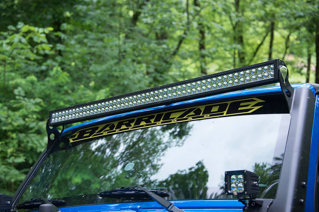 Project Trail Force 2015 Jeep Wrangler Rubicon light bar.