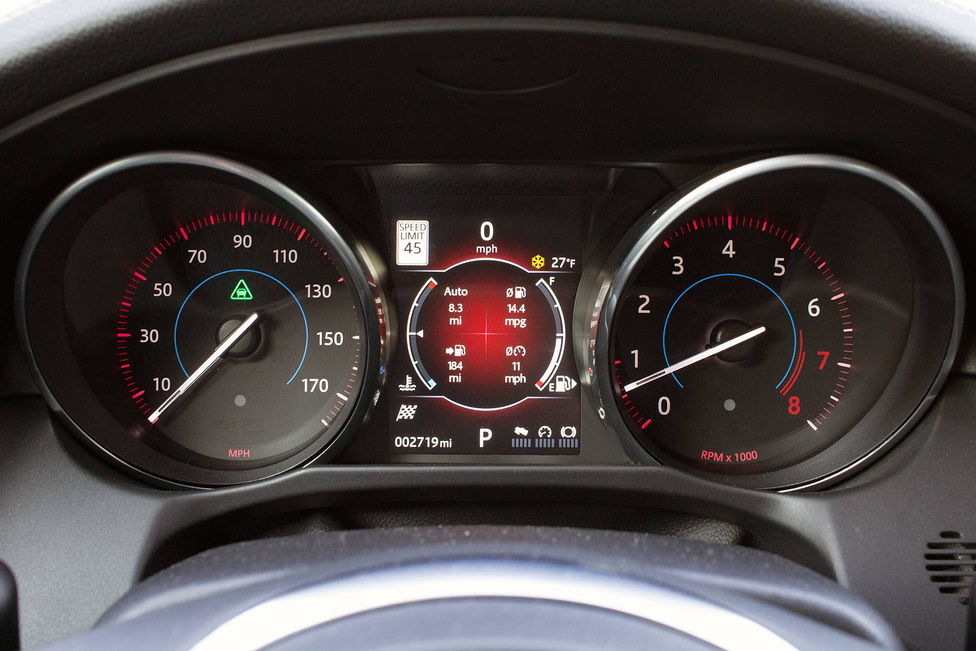 2016 Jaguar XF gauges