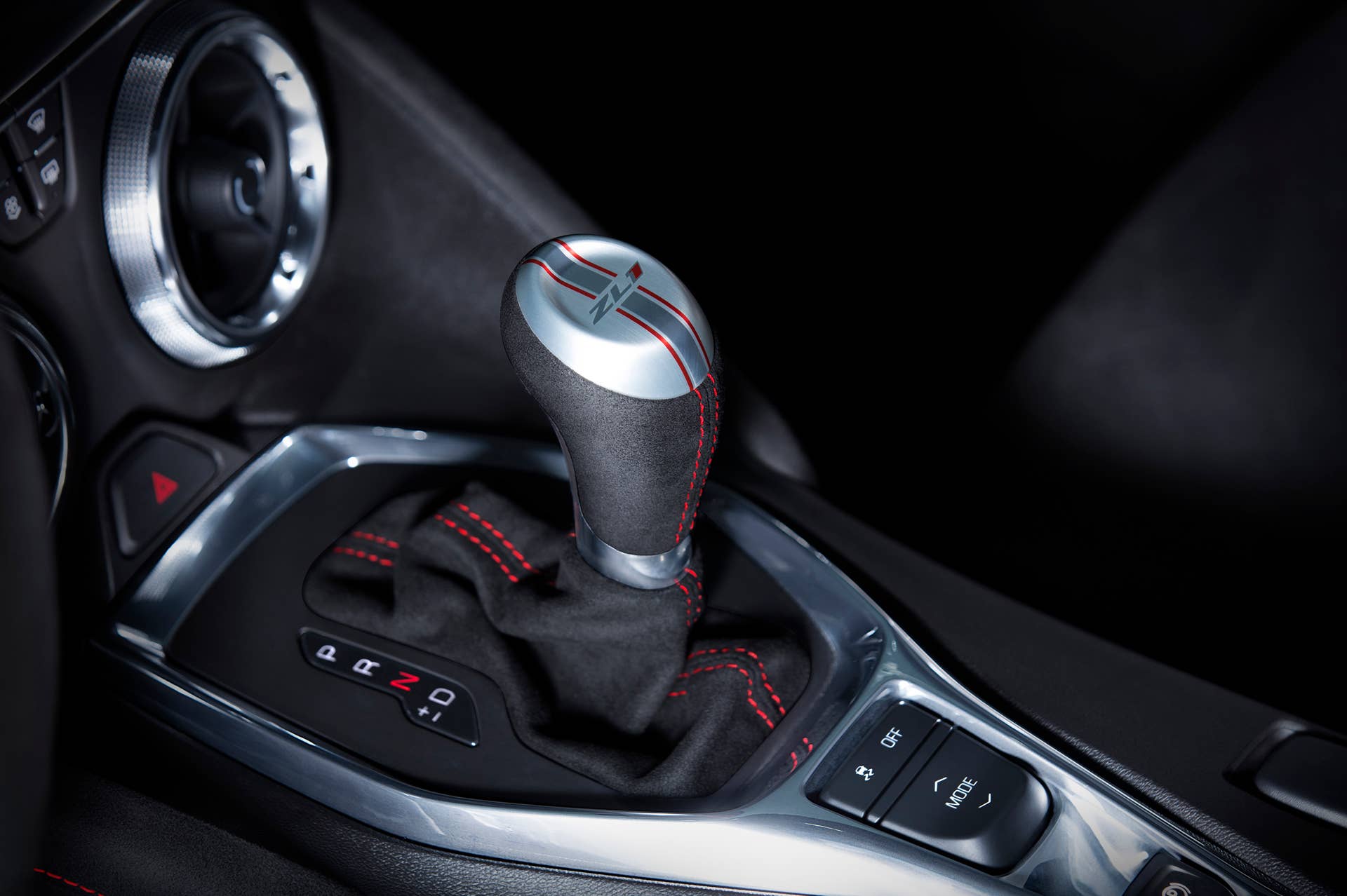The driver-focused interior of the Camaro ZL1 features standard Recaro front seats, along with a sueded flat-bottom steering wheel and shift knob. Chevroletâs Performance Data Recorder is available, and allows drivers to record, share and analyze driving experiences on and off the track.