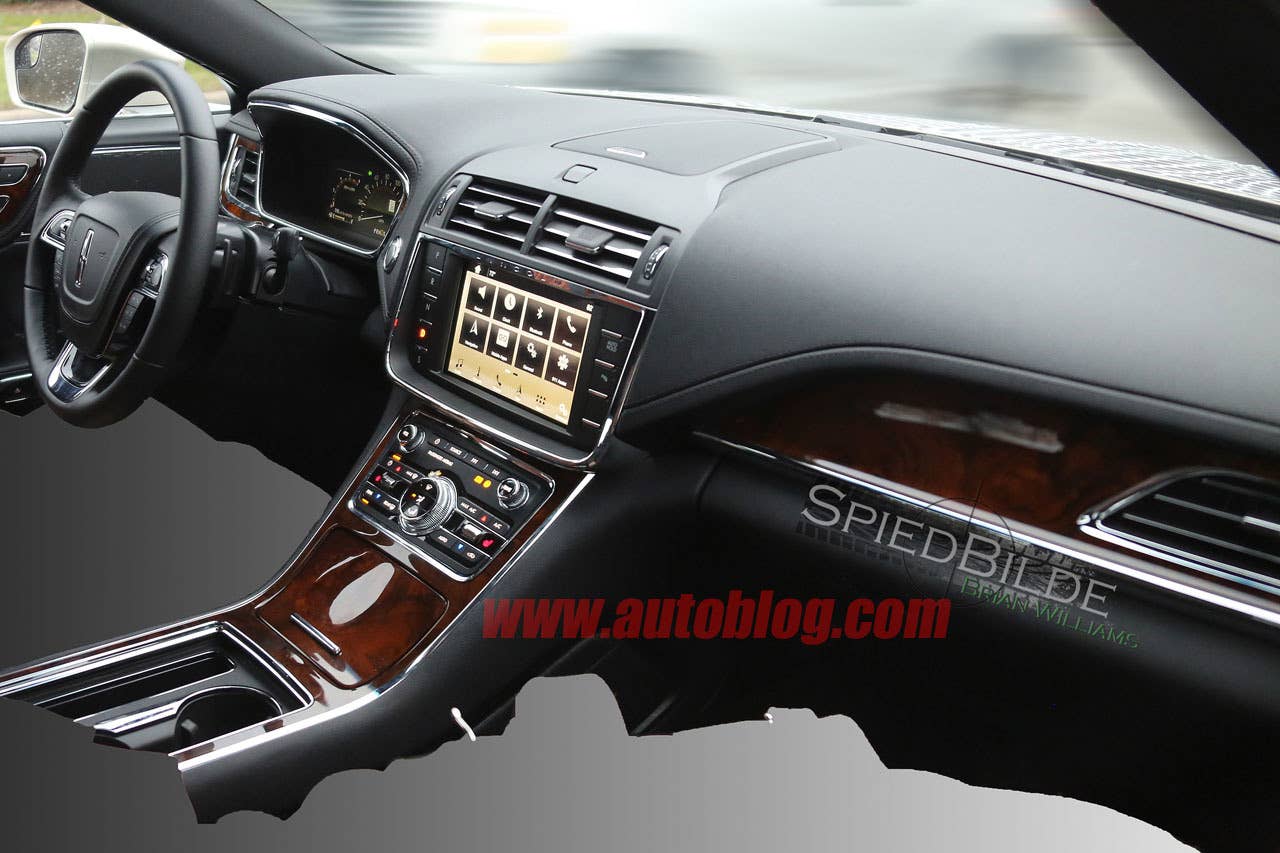 lincoln continental interior spy shot dashboard