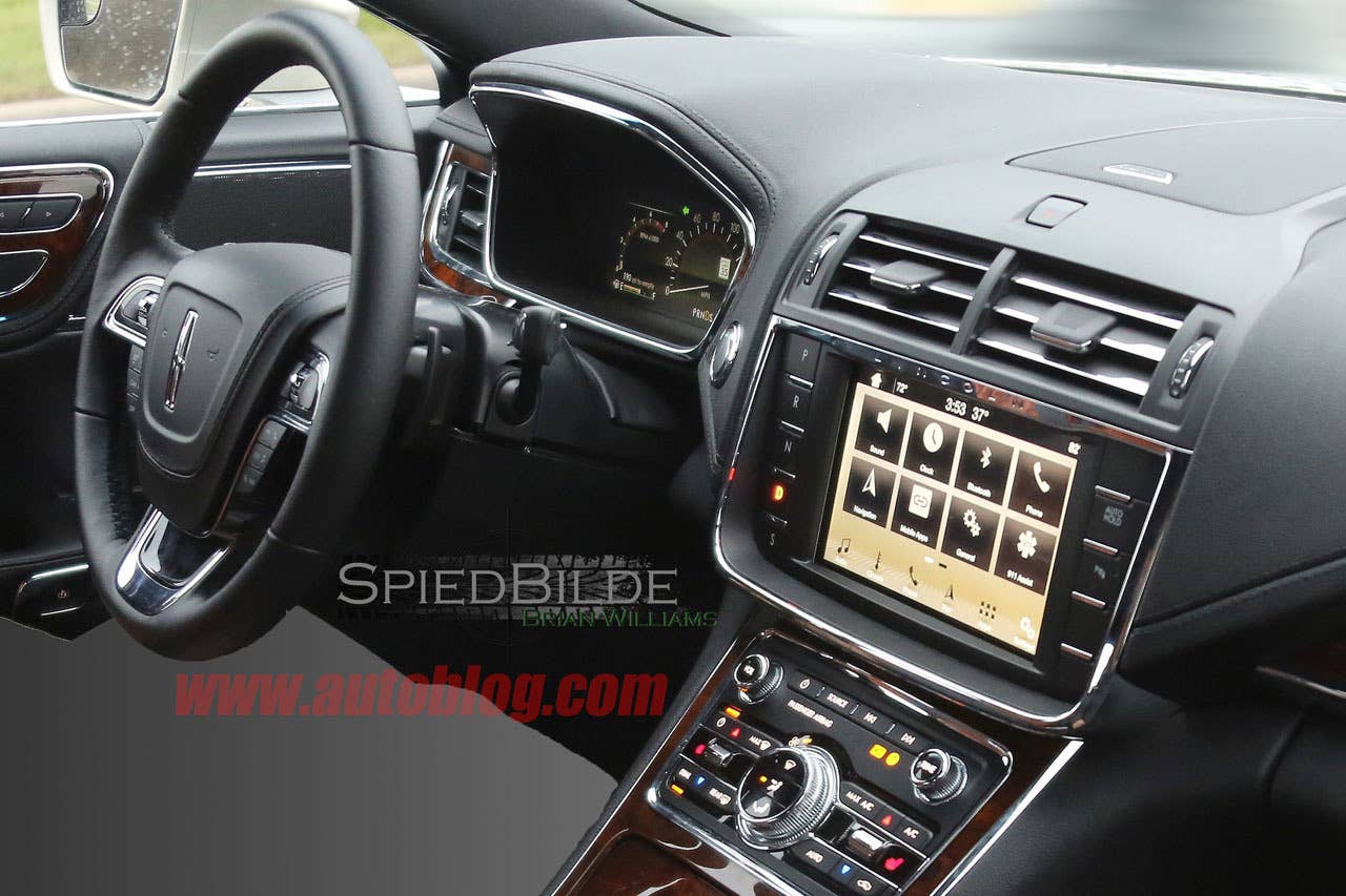lincoln continental interior spy shot