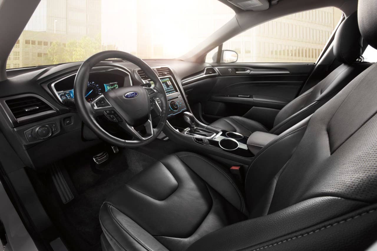 2016 Ford Fusion Energi PHEV interior.