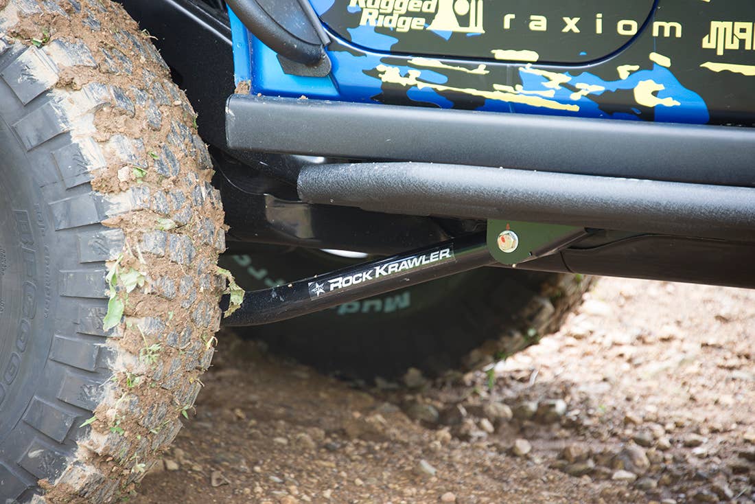 Project Trail Force 2015 Jeep Wrangler Rubicon rear suspension detail.