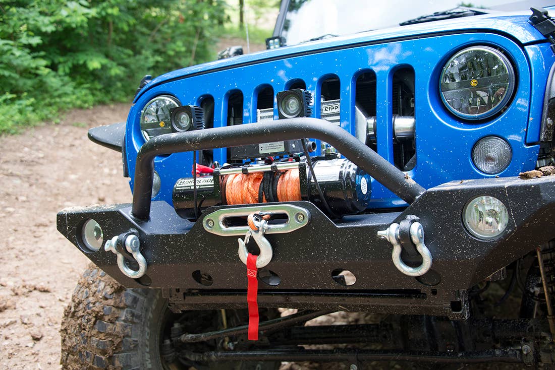 Project Trail Force 2015 Jeep Wrangler Rubicon winch.