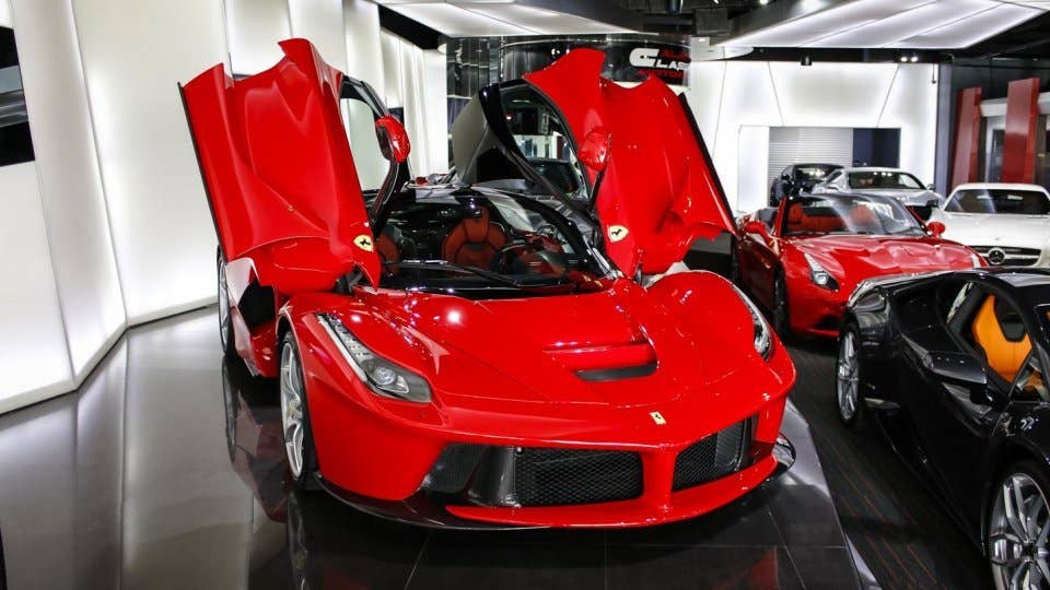 2014 Ferrari LaFerrari for sale in Dubai front 3/4 doors up