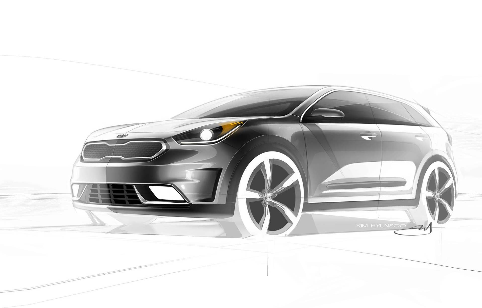 2017 Kia Niro teasers front 3/4