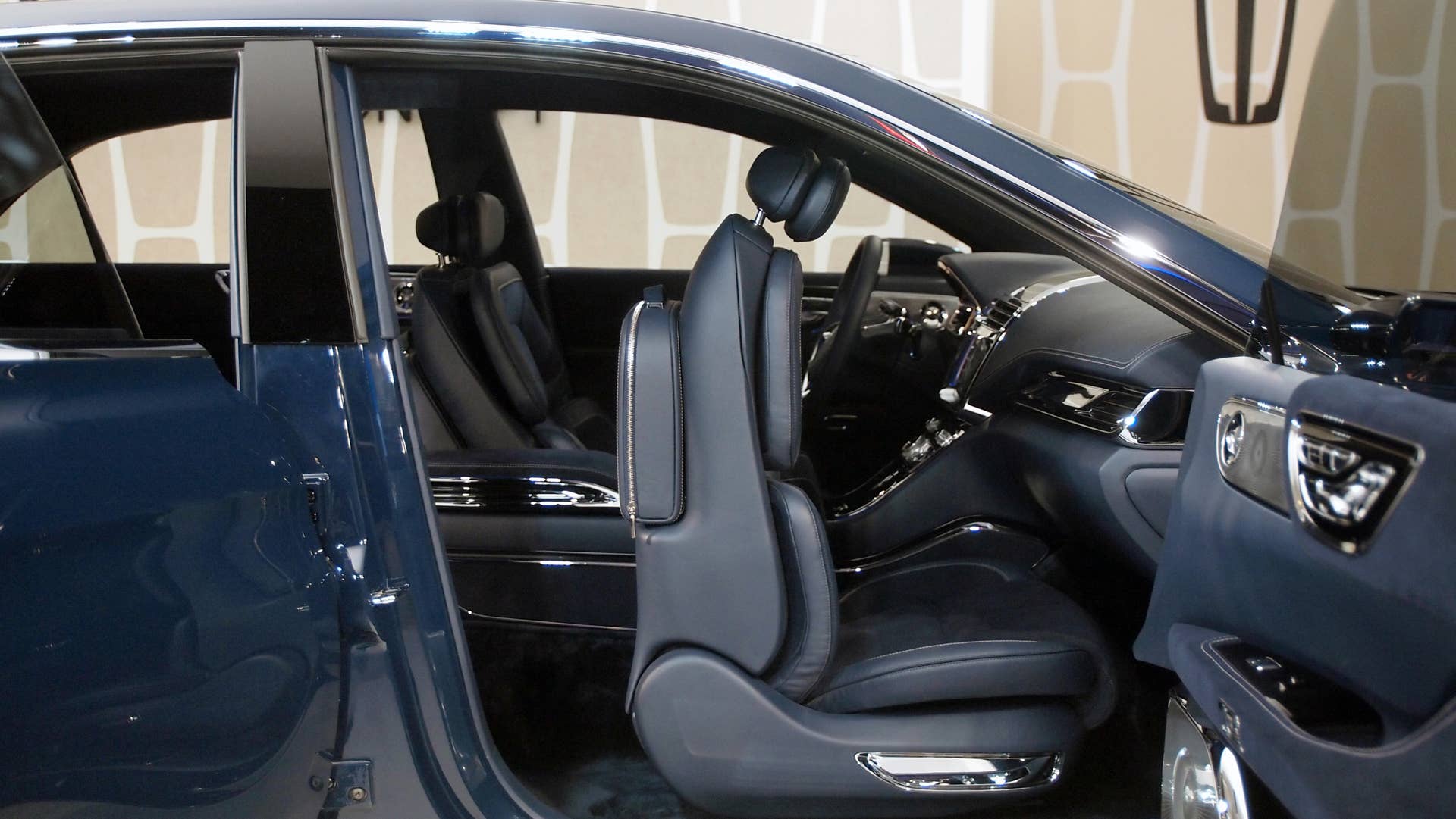 Lincoln Continental Concept front seat folded up