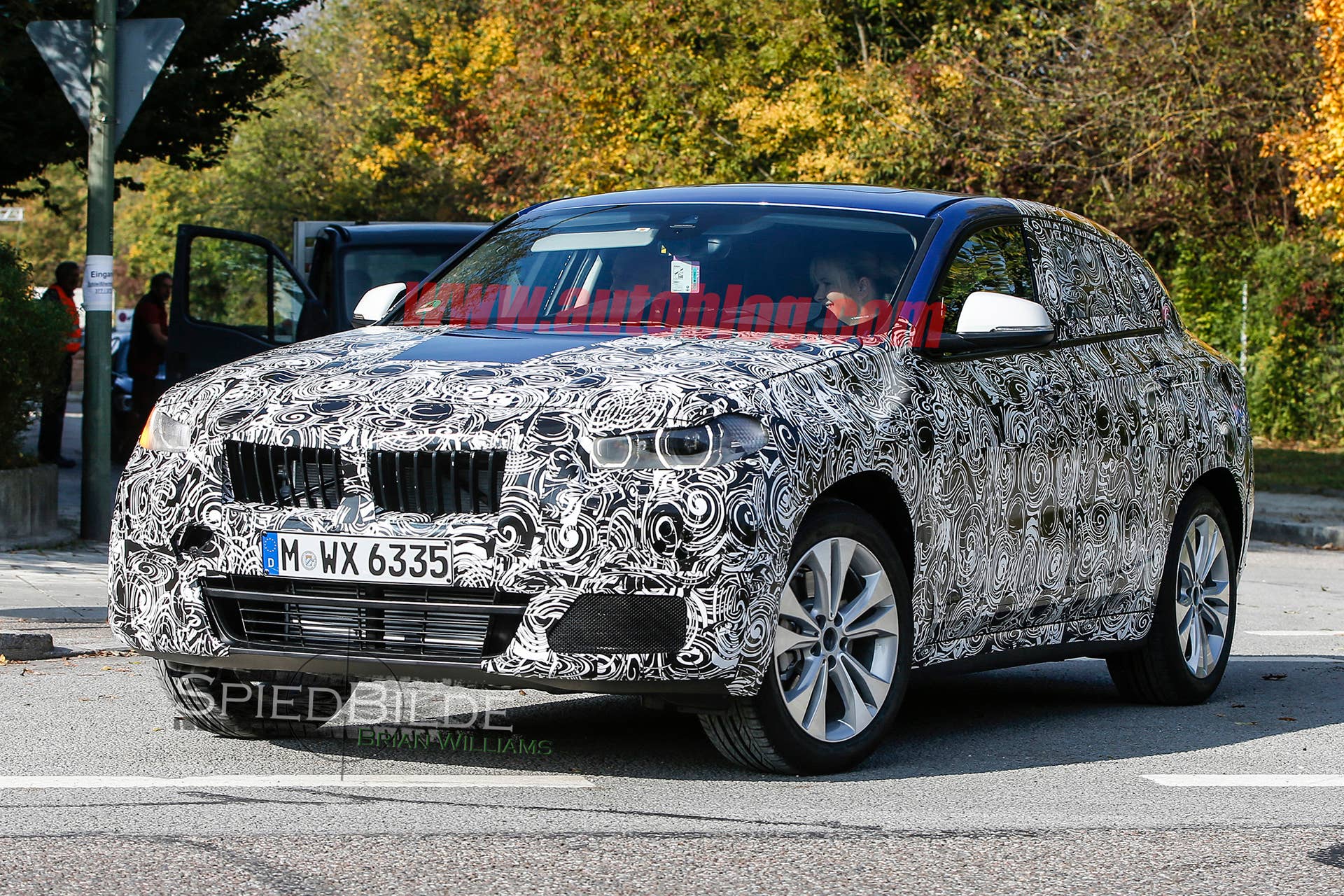 x2 bmw spied camo front headlights wheels