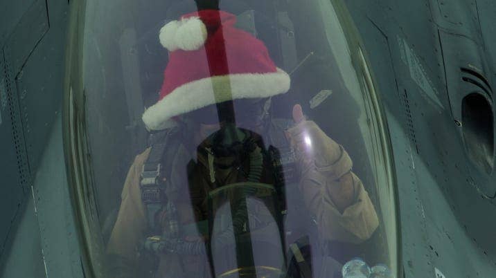 Santa Clause F-16 hat