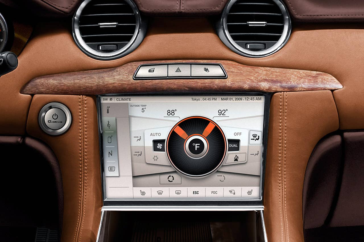2012 Fisker Karma touch screen