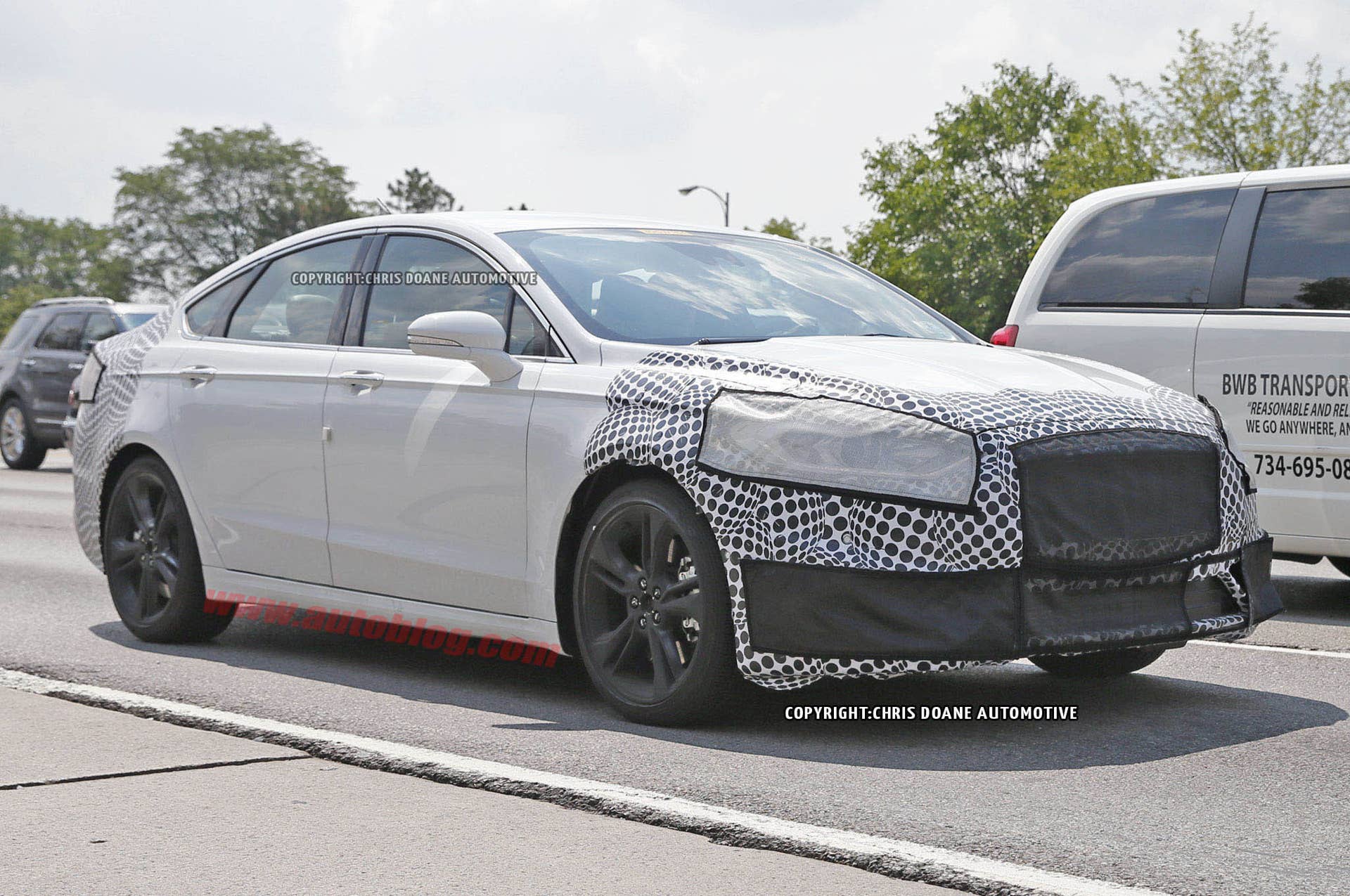2017 Ford Fusion ST spied front 3/4