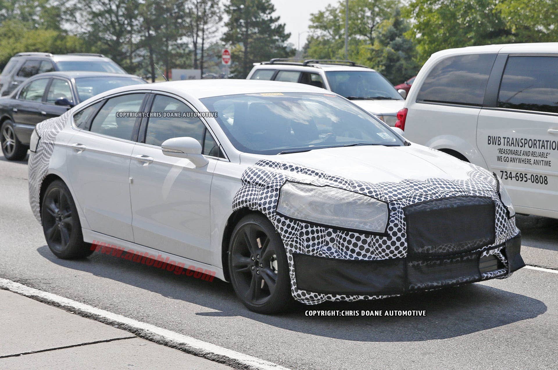 2016 Ford Fusion ST spied front 3/4