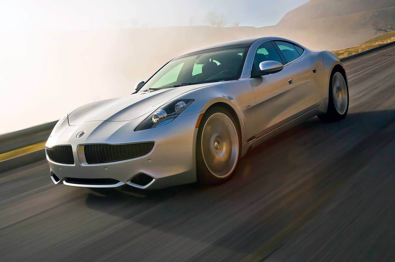 2012 Fisker Karma front 3/4 driving view