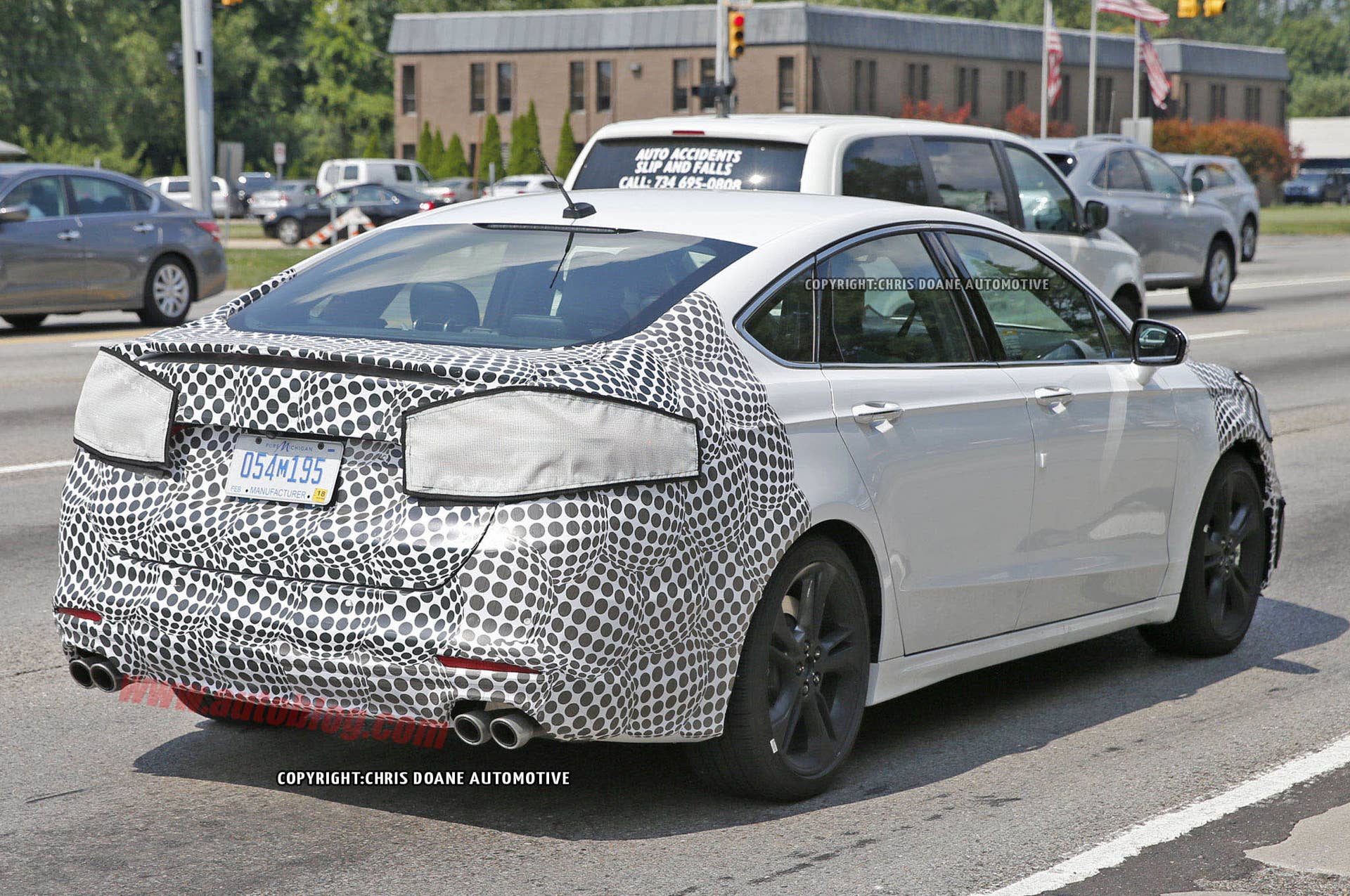 Ford Fusion ST spied rear 3/4