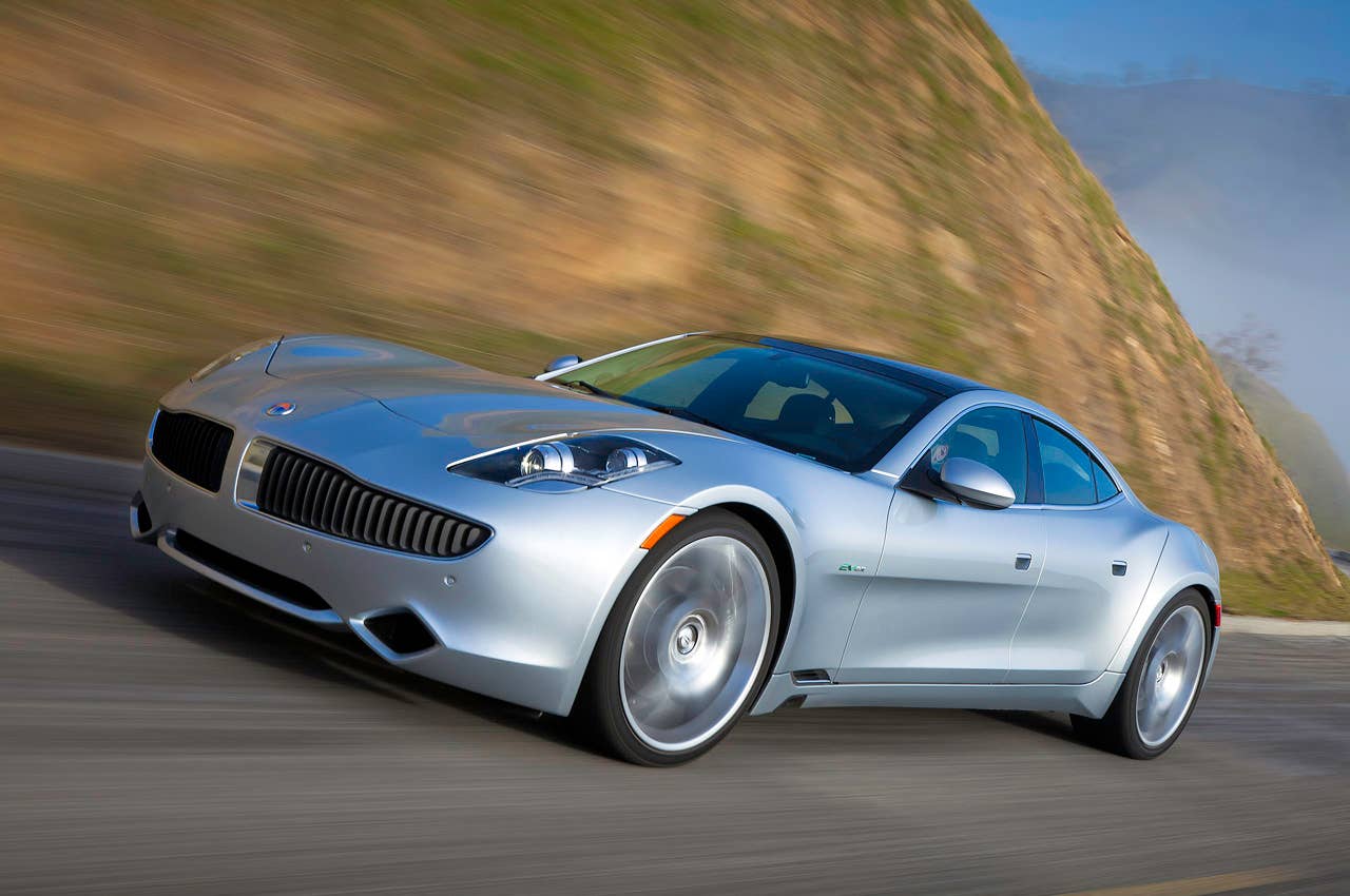 2012 Fisker Karma front 3/4 driving view