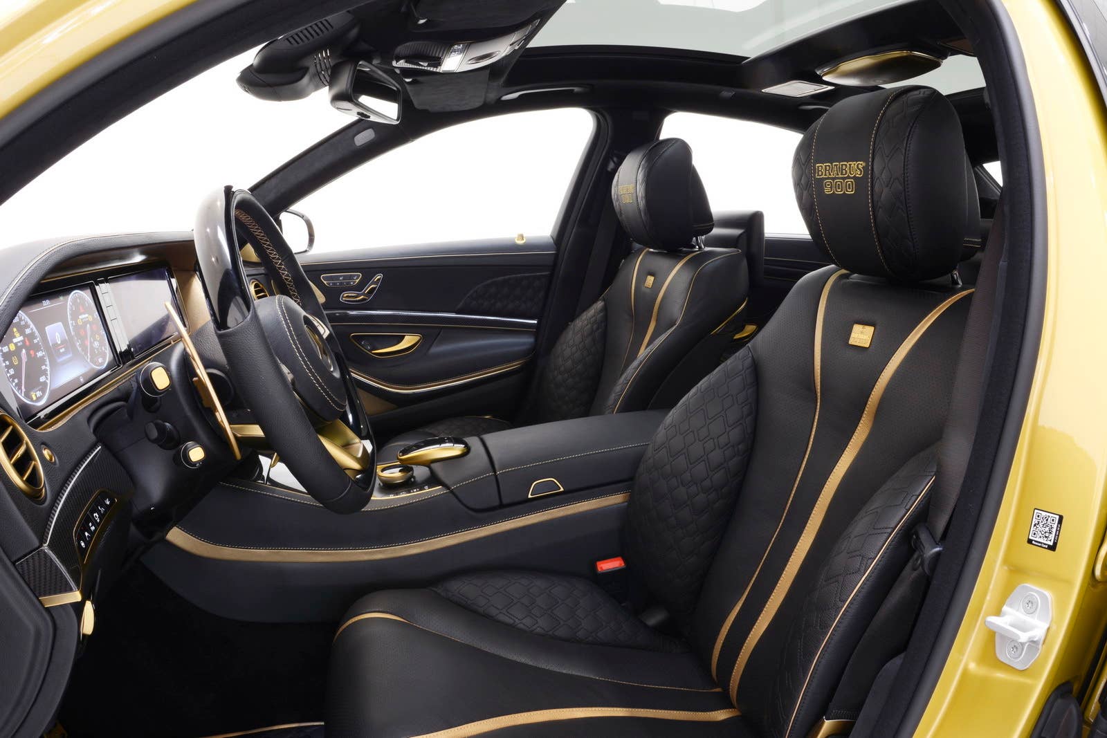 Brabus Rocket 900 Desert Gold Edition studio interior front seats