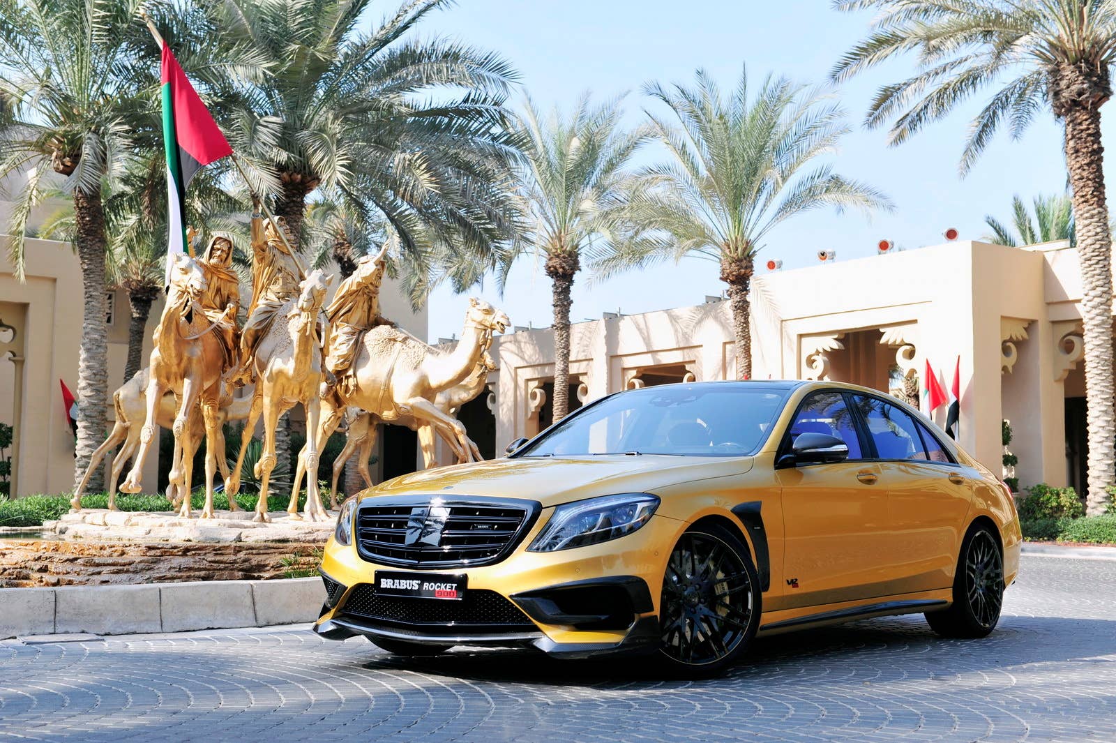 Brabus Rocket 900 Desert Gold Edition UAE front 3/4
