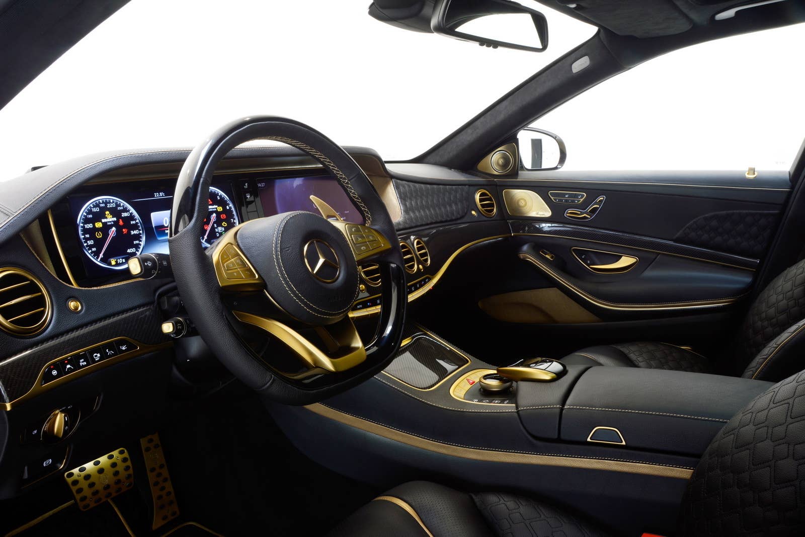 Brabus Rocket 900 Desert Gold Edition studio interior