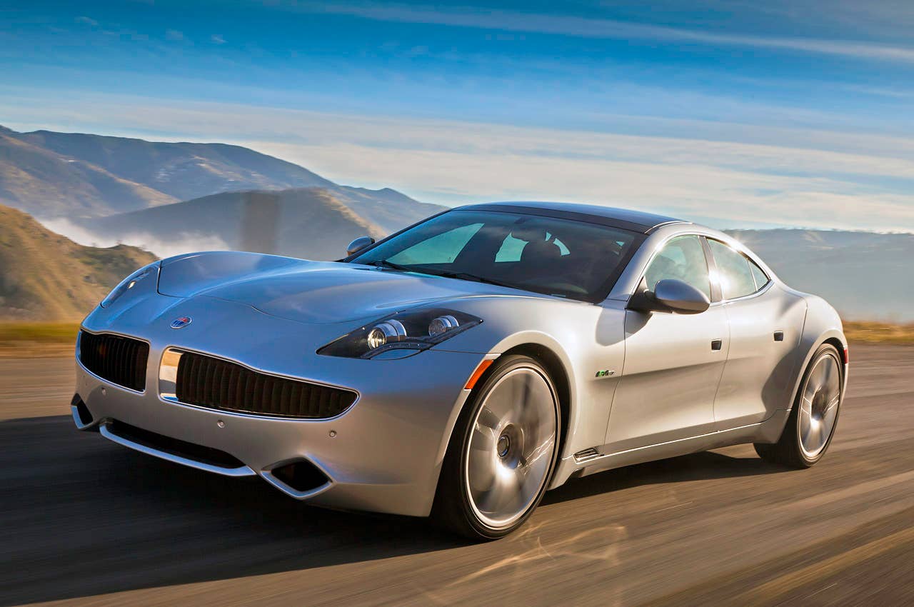 2012 Fisker Karma front 3/4 driving view